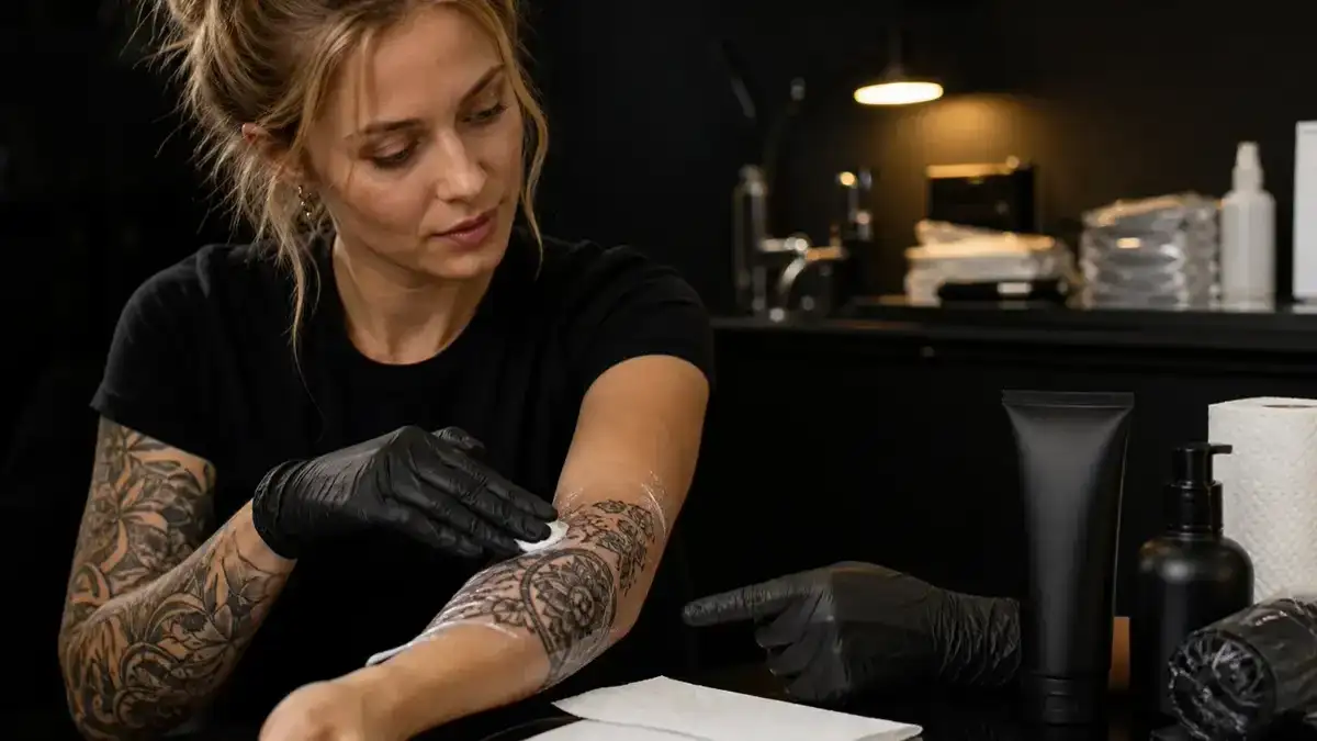 Masažas po tatuiruotės