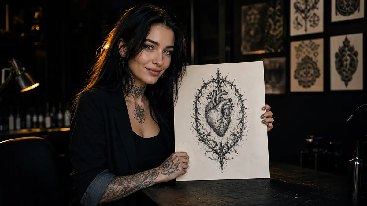 Širdies tatuiruotė: nuo klasikos iki anatomijos