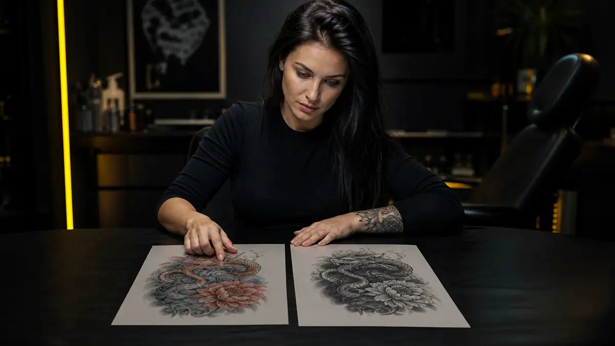 Tatuiruotė ant tamsios odos: pigmento logika