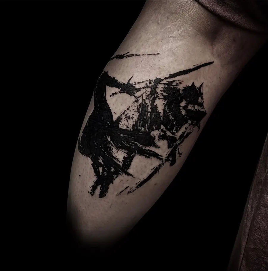 Blackwork tatuiruotė 10, Krustowich Ink, Vilnius