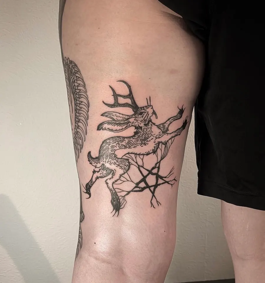 Blackwork tatuiruotė 50, Krustowich Ink, Vilnius