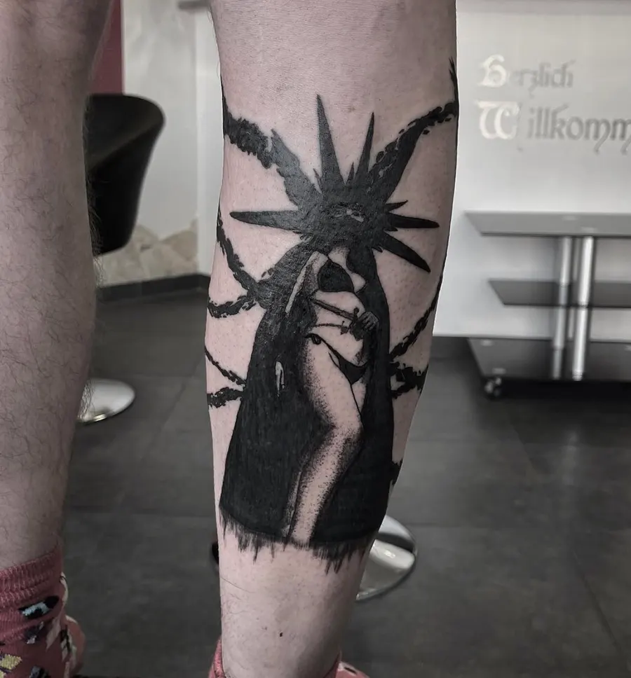 Blackwork tatuiruotė 57, Krustowich Ink, Vilnius