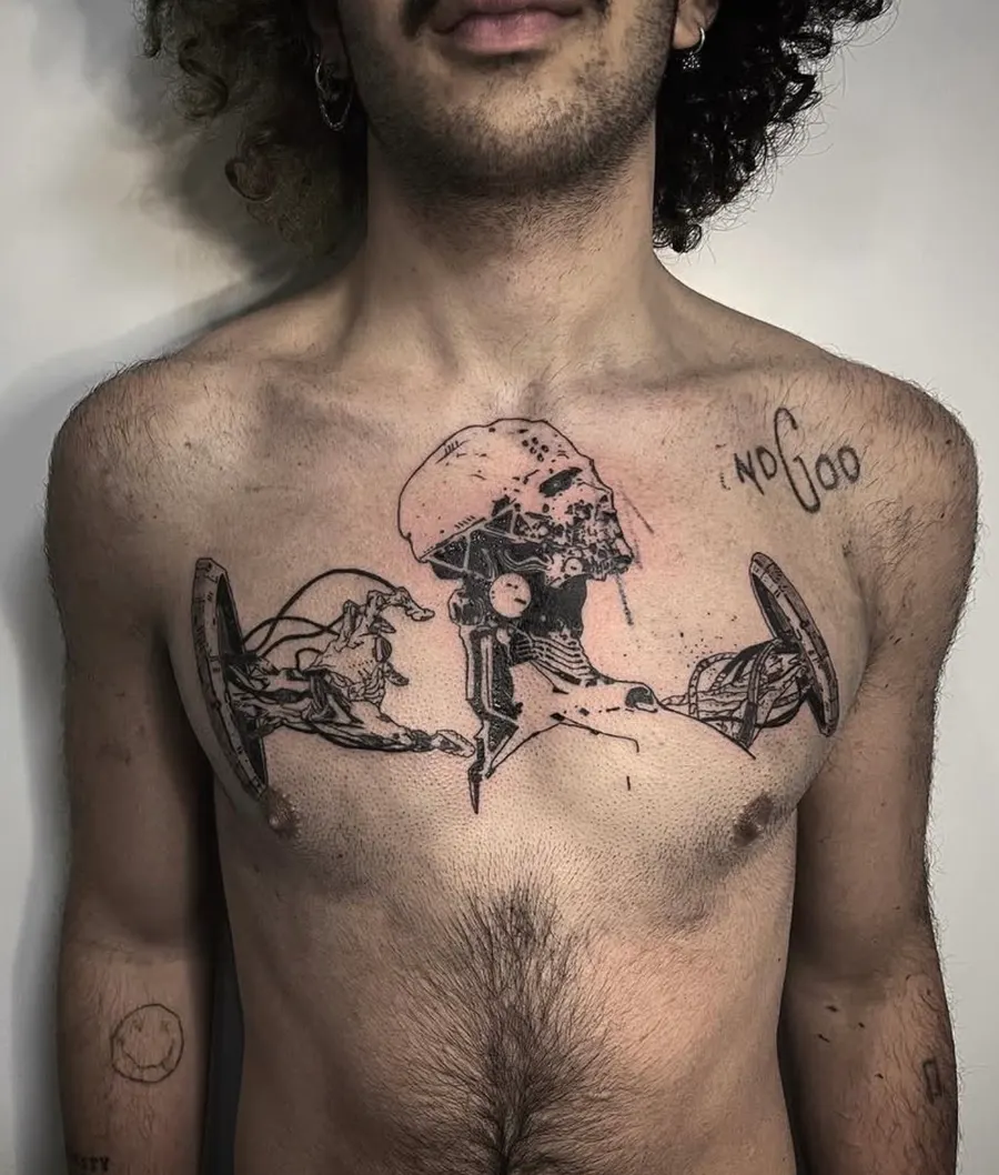 Blackwork tatuiruotė 58, Krustowich Ink, Vilnius