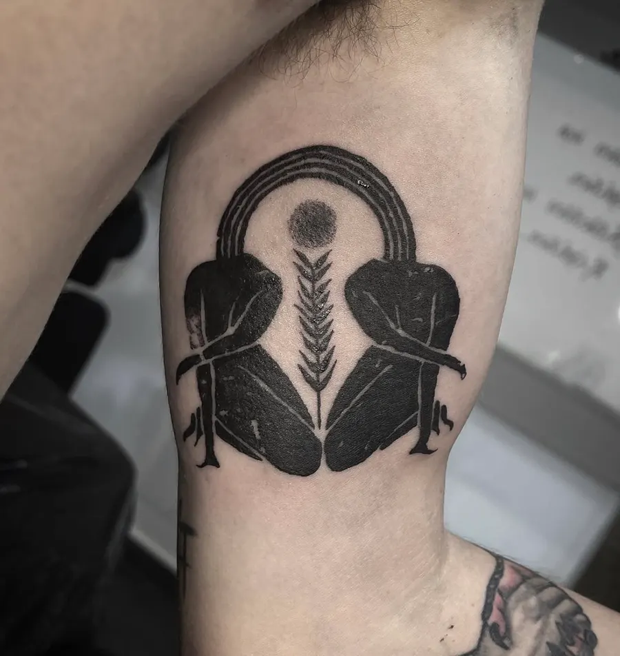Blackwork tatuiruotė 59, Krustowich Ink, Vilnius